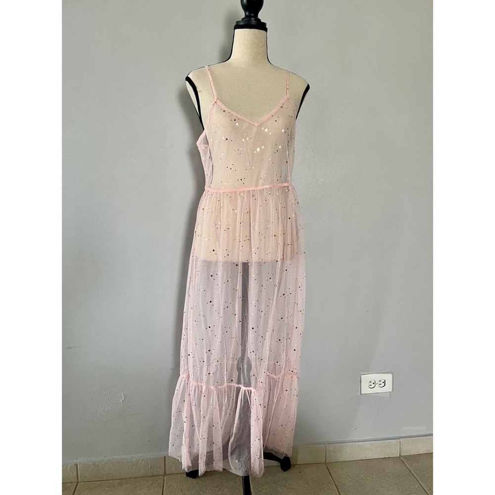 Blush mesh dress